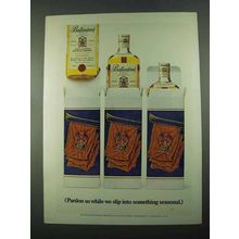 1969 Ballantine's Scotch Ad - Slip Into Seasonal