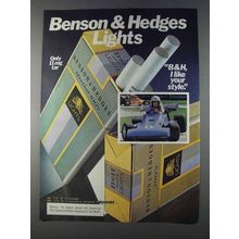 1980 Benson & Hedges Lights Cigarettes Ad - Style