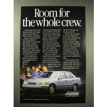 1989 Hyundai Sonata GLS Car Ad - Room for Crew