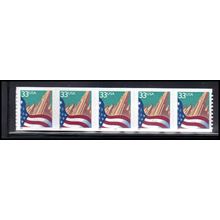 3281c 33c U.S. Flag Over City Very Fine MNH PNC 5555/5 KA9376
