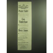 1945 Random House Books Advertisement - Prater Violet by Christopher Isherwood