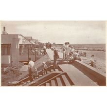 Jaywick Sands Boy Gang Approaching East Essex Vintage Real Photo Postcard