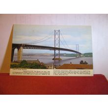 FORTH ROAD BRIDGE, EDINBURGH, SCOTLAND used vintage postcard 1969 pm =