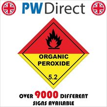 SIGN ORGANIC PEROXIDE 5.2 RED YELLOW HA261 EXPLOSIVE ERUPT HEALTH SANITATION