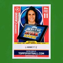 Match Attax Champions League 17/18 Pro 11 Code Edinson Cavani PSG - P15