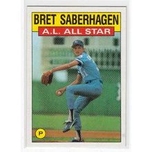 1986 Topps Bret Saberhagen baseball card #720 – Royals