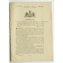 1873 Act of Parliament: gas, road & pier Dumbarton with names & tolls