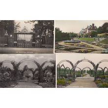 Sandringham Fountain Gates Grounds Norwich 4x Real Photo & Antique Postcard s