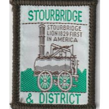Scout Badge UK - Stourbridge - Brown Boarder - Black Back (BY24)