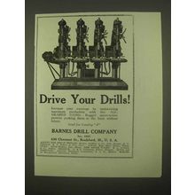 1922 Barnes All-Geared Gang Drills Ad