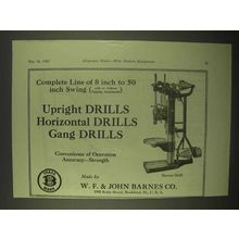 1922 Barnes Drills Ad - Complete Line 8 Inch to 50 Inch