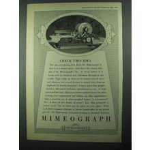 1931 A.B. Dick Mimeograph Ad - Check This Idea