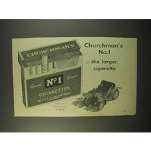 1957 Churchman's No. 1 Cigarettes Ad - Larger