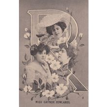 Miss Gaynor Rowlands Big Letter Real Photo Postcard