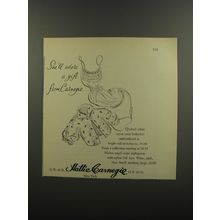 1953 Hattie Carnegie Bedjacket and Nightgown Advertisement