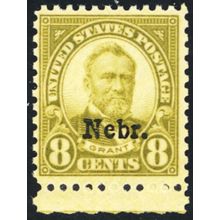 677, Mint FVF NH 8¢ Nebraska CV $60.00 ..- Stuart Katz