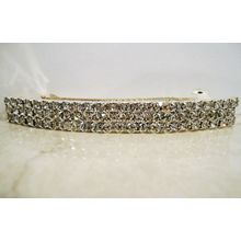 Crystal silver hair barrette clip bridal clip bridal barrette