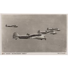 Ansons Reconaissance Aircraft Military Plane Old Postcard