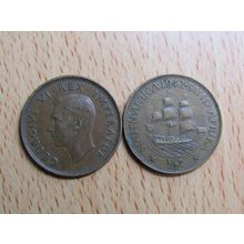 South Africa 1942 1/2d HalfPenny Coin