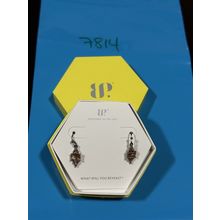 NIB Bomb Party Dangle Earring RBP8518 Hello Lover Drk Smokey Topaz CZ Hematite P