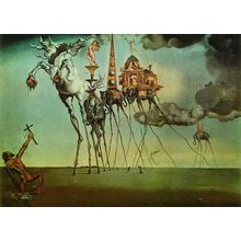 Salvador Dali - The Temptation of St Poster Canvas Movie Film Print A0 A1 A2 A3