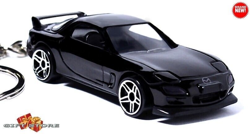 RARE KEYCHAIN BLACK MAZDA RX7 RX-7 DRIFT CAR CUSTOM Ltd EDITION GREAT ...