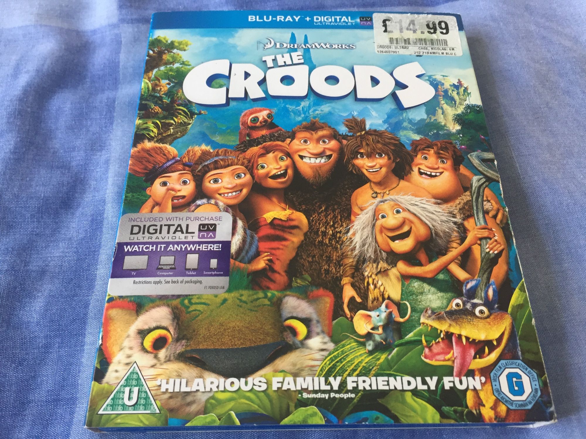 THE CROODS (2013 Dreamworks Blu-Ray in slipcase) Nicolas Cage Emma