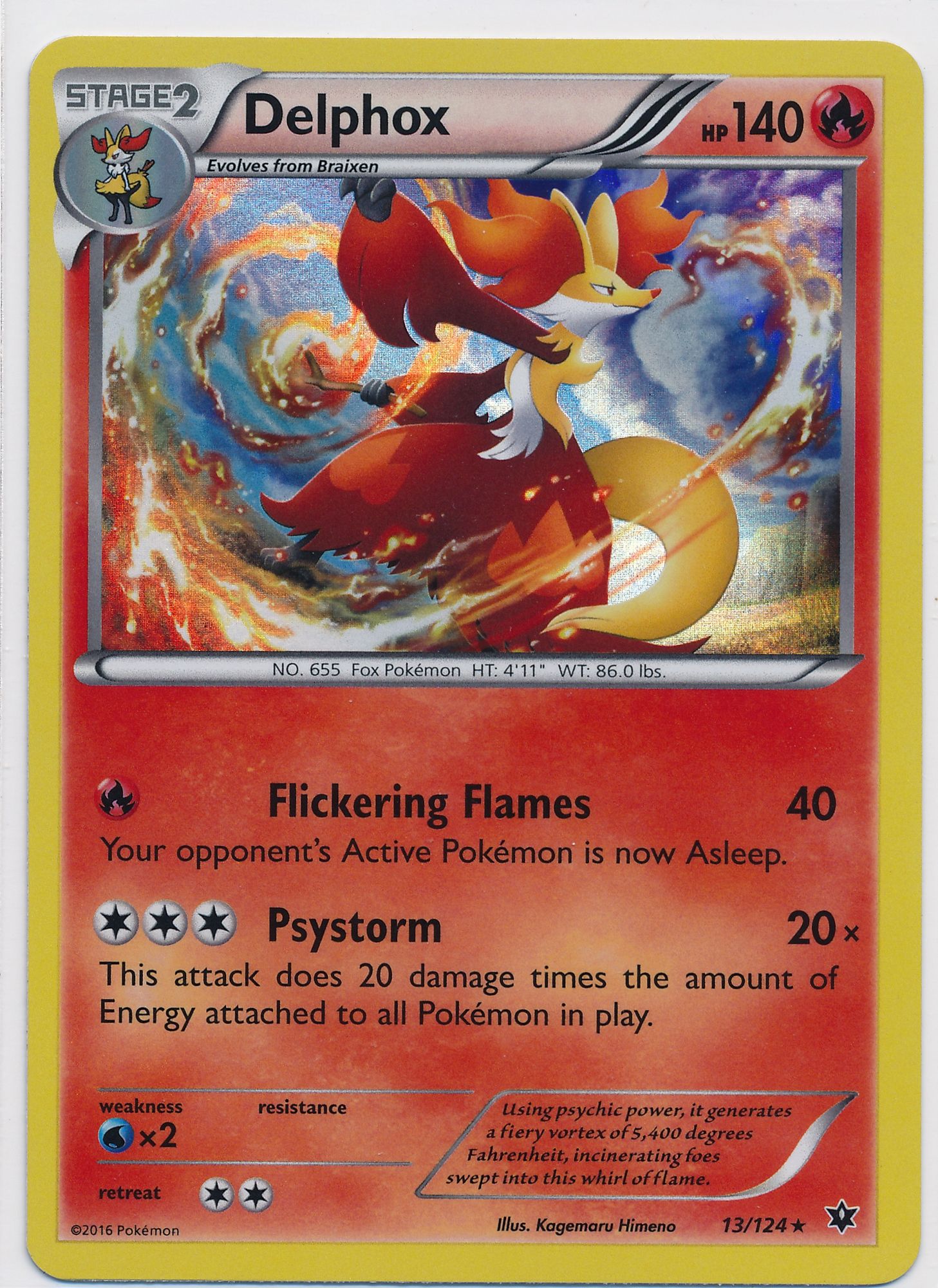 Pokemon XY Fates Collide 13/124 Delphox on eBid United States | 160252596
