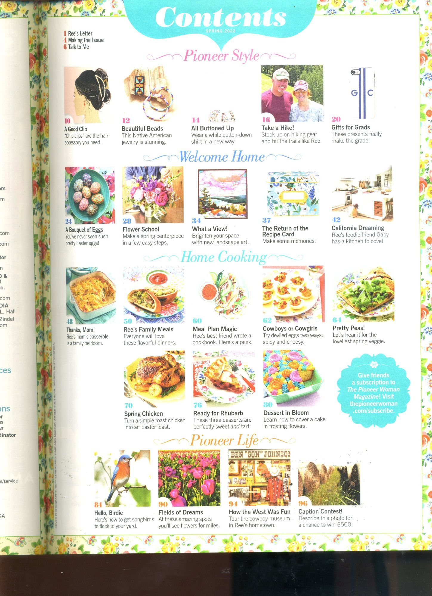The Pioneer Woman Magazine Spring 2022 Bring on the flowers REE