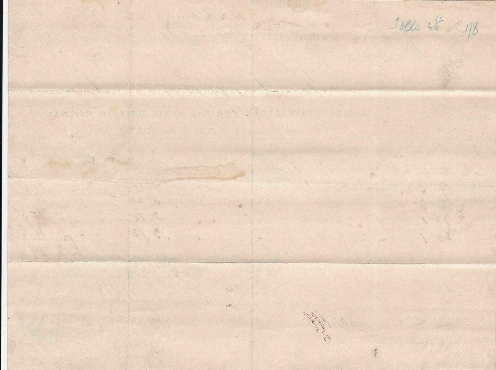 Cowan co 1880 glasgow station contractors n b railway load invoice