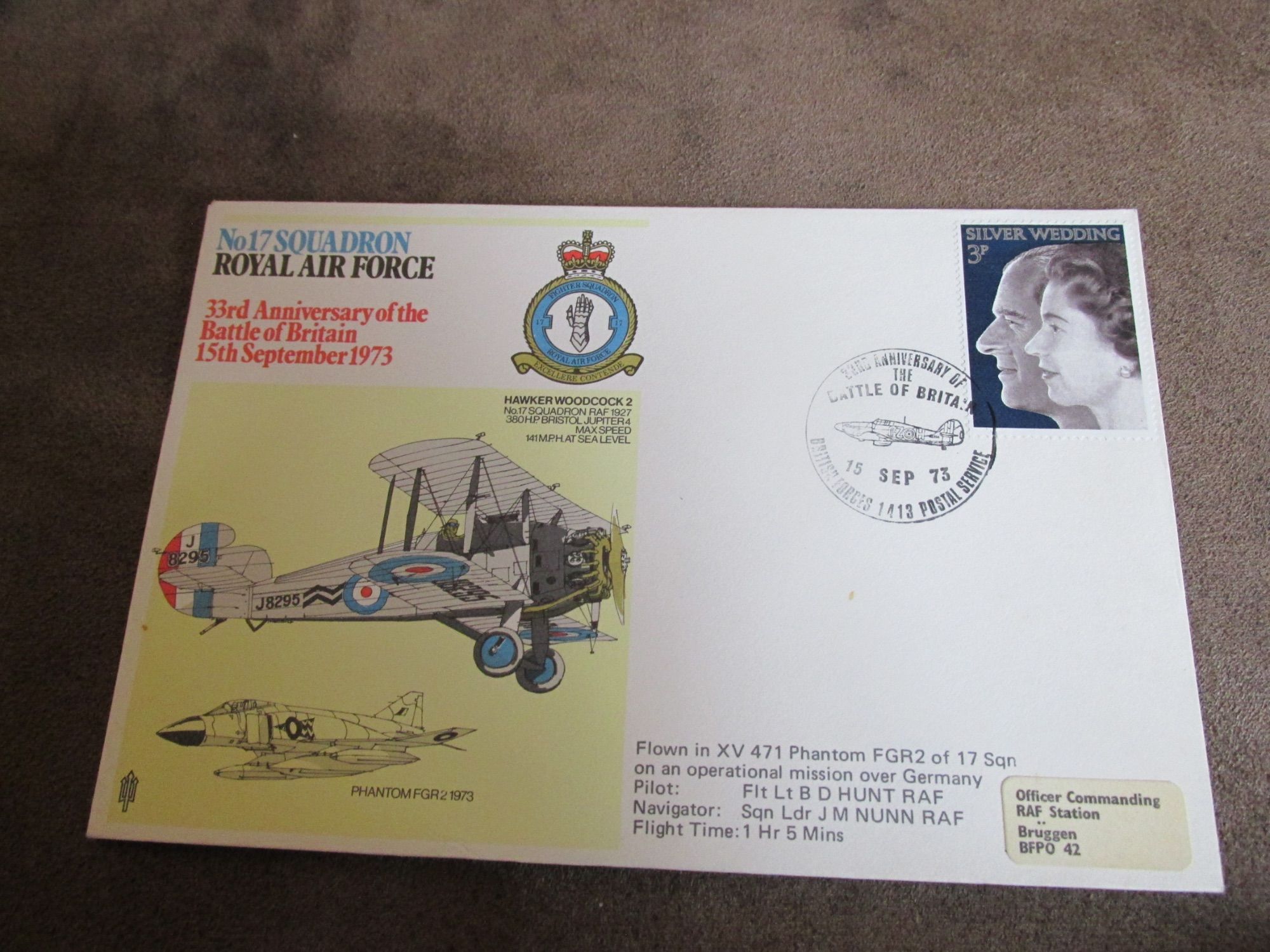 1973 RAF Museum GB Cover - Royal Air Force No 17 Squadron - Hawker ...