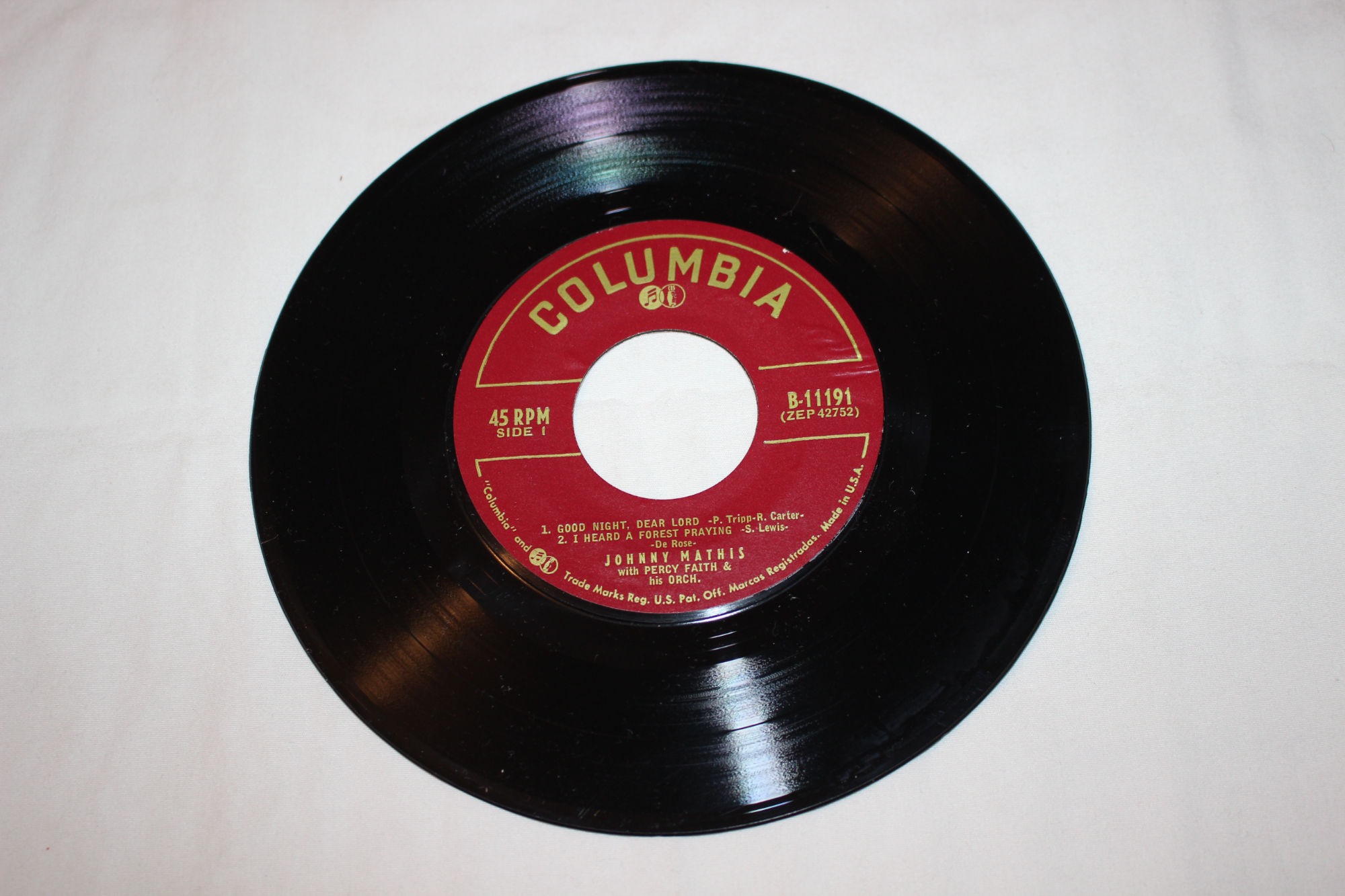 Johnny Mathis Ep Johnny Mathis EP with Original Cover-GOOD NIGHT, DEAR LORD on eBid ...