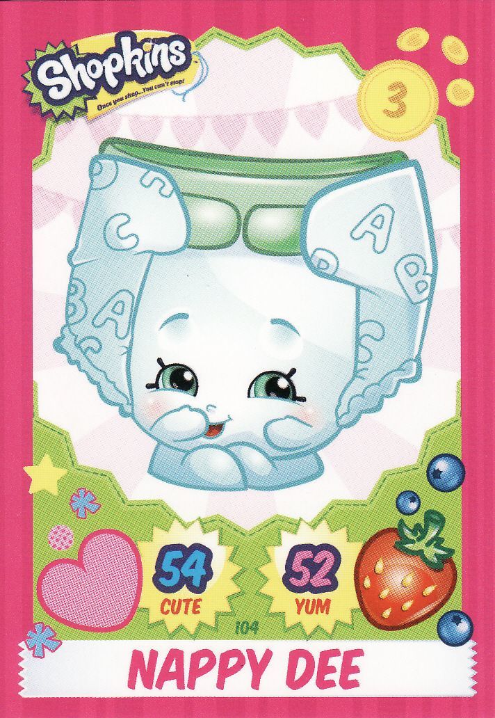 Shopkins Trading Card 104 Nappy Dee on eBid United States | 202757816