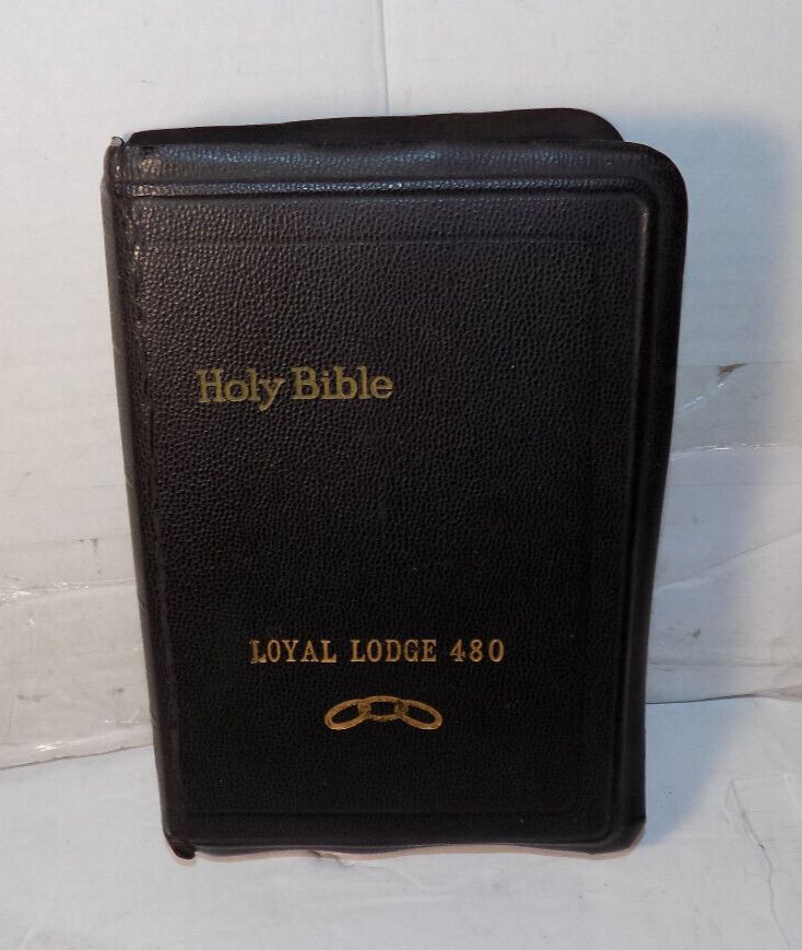 Holy Bible KJV Self Pronouncing Loyal Lodge 480 National Bible Press ...