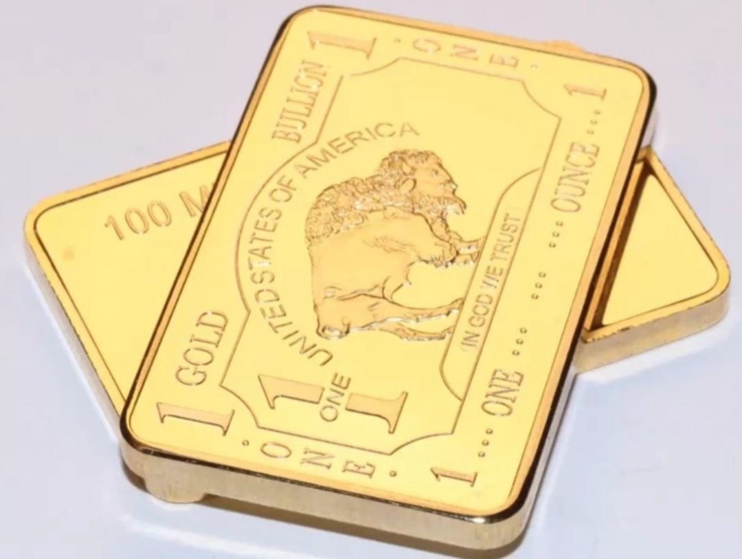 1 1 Troy Ounce Gold Bar 100 Mills 24k 999 Fine Gold Clad Buffalo 1-1-troy-ounce-gold-bar-100-mills-24k-999-fine-gold-clad-buffalo