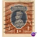India 1937 - SG 259 - KGV1 1r slate & brown - u...