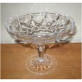 5" High Crystal Glass Compote Stemmed Dish