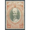 Kelantan 1937 SG51 50c Grey-Green & Orange Mint...