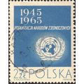 POLAND, United Nations, 20 years, blue 1965, 2....
