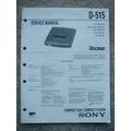Sony D-515 Service manual , Supplement 2 and Th...