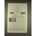 1930 United States Lines Ad - A Cuisine!