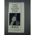 1981 Croton Watch Ad - Priceless Treasure to Own