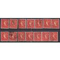 GB 1958 - 65 QE2 1/2d x 14 Orange-red used stam...