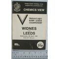 1981 programme Widnes v. Leeds