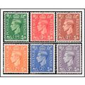 KGVI SG485-490 Lighter Colours Unmounted Mint