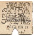 L.M.S.R. Edmondson Ticket - Birmingham to South...