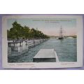 c1910 postcard Thames Embankment + H. M. S. Buz...