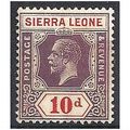 Sierra Leone 1925 SG142 10d Purple & Red Mounte...