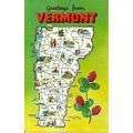 United States VERMONT Map Postcard (Dexter S-39...