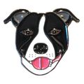 Black & White Staffordshire Bull Terrier Dog Me...